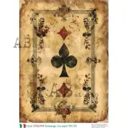 Wonderland Spade Card | A4 Rice Paper | Paper for Decoupage | AB Studios