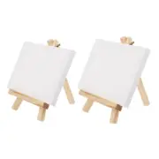 2 Sets Art Panel Boards Painting Canvas Panel Blank Painting Easel Canvas