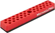 MichaelPro MP014004 36-Piece Magnetic Hex Bits Holder, Strong Magnetic Base Bits Organizer, Magnetic Tool Organizer in Red