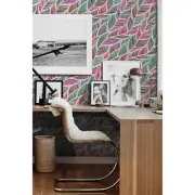 Colorful waves Abstract Pastel mural Removable wallpaper Delicate Soft Modern