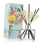 COCODOR Flower Reed Diffuser Set / 6.7oz Real Flower/6.7Ounce/1Pack Clean Linen