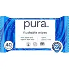 Adult XL Flushable Unscented Wipes, 1 Pack of 40 Toilet Wipes Adult Wet Wipes...