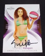 2015 Benchwarmer SCARLETT KEEGAN Signature #50 Holo Foil Auto PLAYBOY Playmate