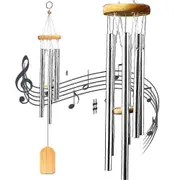 Wind Chimes, Chimes Metal Wind Chimes Wind Chimes 6 Pipes Outdoor Wind Chimes for Outdoor Home Decoration Gifts(Wood Color)