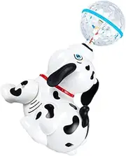 Hohopeti 1Pc Rotating Singing Cartoon Dog for Interactive Electric Plaything with Lights and Music Engaging Dog Appearance for Enhanced Visual and Hearing Skills