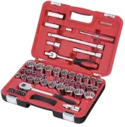 Sidchrome 61-PIECE METRIC / AF SOCKET SET Scmt10801 1/2" Drive *Australian Brand