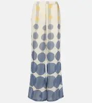 [Adriana Degreas] Adriana Degreas Polka-dot wide-leg pants AU 10 beige