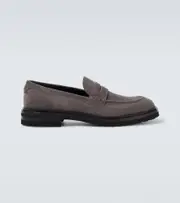 [Dolce & Gabbana] Dolce & Gabbana Altavilla suede penny loafers AU 7 grey