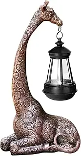Decorative Giraffe Solar Light | Giraffe Solar Pathway Light | Giraffe Solar Lamp, Giraffe Ornament Outdoor Statues Figurines with Solar Powered Led Lights for Garden, Yard Decor, Idea