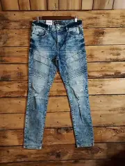 South Pole Jeans Mens 32x32 Stonewashed Stretch Skinny Low Rise