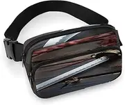 [YTLKGFP] Waist Pack Knife on The Floor Printed Butt Pack Fanny Pack Hip Bum Bag for Workout Traveling Casual Running Hiking Cycling, Knife on The Floor, 7.9 X 5.1 in
