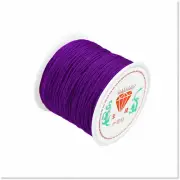 0.8mm Purple Nylon Cord for Chinese Knots, Macrame and Beading Projects - Create