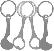 [Holibanna] 4pcs Metal Keychain Token Shopping Trolley Key Rings Heart Crescent Designs Lightweight and Chic for Supermarket Carts and Unique