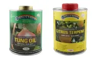 Organoil Tung Oil & Citrus Terpene 1Lt of each - 100% natural sealant & solvent