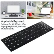 Keyboard Sticker Spanish Waterproof Black Background for 10in to 17in Laptop