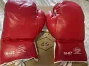 Boxing Gloves Set Universal LONG PUNCH Working Out.,Gym, Practice RED