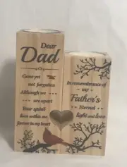 Memorial Gifts Memorial Candle Gifts for Loss of Dad Sympathy Gifts Father Wood