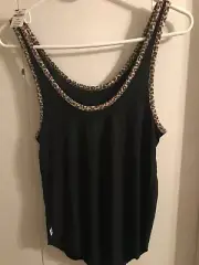 NEW Victoria Secret PINK Leopard Cheetah Print Tank Top Basic M XS Black Sexy