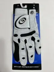 Bionic Gloves Men's Left Golf Glove Made With Cabretta Leather White/Black Small