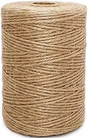 100m 2mm 3Ply Jute Twine Natural Hemp Twine for Gardening, Craft Projects, Packaging, Gift Wrapping, Home Decor, and DIY Wedding Decorations