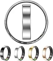 Ultra-Thin Smart Ring Health Tracker for Women Men, Sleep Tracker Ring with Heart Rate, Fitness Ring for Activity Monitoring,Steps,Calories (Silver, 9)