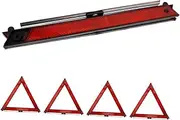Car Triangle Safety Reflector 5pcs Emergency Road Signs Portable for Nighttime and Daytime Use