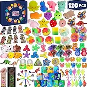 120 PCS Party Favours for Kids Prizes Box Toys, Goodie Bags Stuffers for Classroom Reward Prizes, Birthday Gifts Toys, Treasure Chest Toys, Carnival Prizes Christmas Gifts for Kids 3-5 6-8 8-12