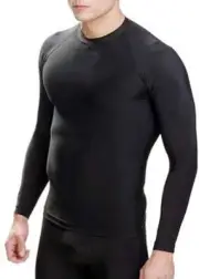Supreme Skin Fit Long Sleeve Black Compression T Shirt