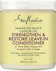 SheaMoisture Leave In Conditioner Conditioner For Hair Jamaican Black Castor Oil To Soften and Detangle Hair 20 oz