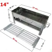 14" BBQ Thai Moo Satay Grill Stove Steak Tradition Style Charcoal Smoke Oven DHL