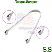 Tongue Scraper Cleaner GRADE A STAINLESS STEEL Brush NO COPPER/PLASTIC Metal