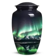 YATSKIA Large Aurora Borealis Cremation Urn for Loved Ones Ashes