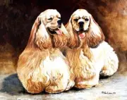 American Cocker Spaniel "A Buff Pair" Limited Edition Print