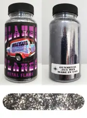 Blakes Metal Flake .015 Gunmetal Dark Silver grey Hot Rod automotive 2oz jar