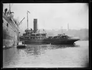 New tugboat St Erth next to a ferry New South Wales 1926 1 Old Photo