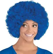 Curly Wig Fancy Dress Costume Accessory Blue