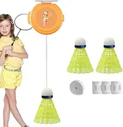Badminton Rebound Trainer, Badminton Solo Equipment Practice, Badminton Single Training Kit Agility Training with Elastic Cords for Kids Adult