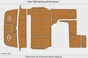 1996 Sea Ray 290 Sundancer Swim Platform Cockpit EVA Foam Teak Deck Flooring Mat