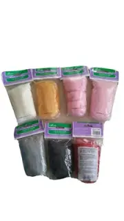 Clover Natural 100 % Wool Roving For Needle Felting 6 Colors / 7 Packs 0.7 Oz ea