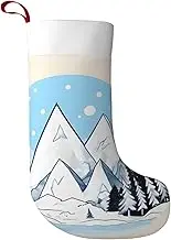 SSIULUS Snow-Capped Mountains Festive Christmas Stockings â€“ Colorful Holiday Decor,with Personalization Option ﻿