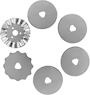 NUOBESTY Titanium-Plated Rotary Cutter Blades 6 Pack Replacement for Quilting Sewing Leather Cutting Portable Easy to Use