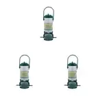 3PK Antheia Green Homewares Garden Fillable Seed Bird Feeder Dark Green 20cm