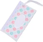 Baby Wipes Dispenser | Waterproof Reusable Wipes Bag | Reusable Wipes Pouch Wipe Holder with Wrist Strap for Stroller Vehicle Shopping