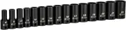 3/8 in. Drive Semi-Deep Impact Sockets Set, Metric, 8 to 22 mm, 15-Piece