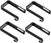 FUNOMOCYA Cabinet Door Hook 4 Pack Metal Hooks for Hanging Clothes Partition Hangers Coat Racks Whiteboard Hangers