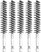 Oidnvay Stainless Steel Bore Brush Wire Brush for Power Drill Cleaning Wire Brush Stainless Steel Brush with Hex Handle
