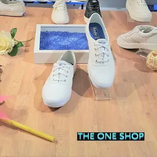 TheOneShop Keds 經典款 小白鞋 帆布 藍標 白色 全白 薄底 修長 百搭 基本款 帆布鞋 品牌主打 穿搭必備 WF34000