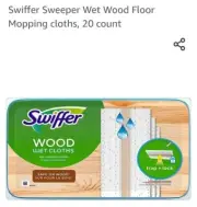 Swiffer Sweeper Wet Wood Floor Mopping Cloths, 20 Ct Pack