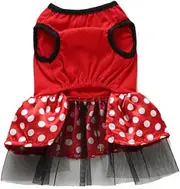 PENIKOKO Christmas Pet Dress Elk Pattern Adorable Dog Skirt for Festive Occasions Soft Material for Dogs Cute Pet Clothes for Holidays