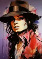FULL DRILL ~ DIY DIAMOND PAINTING~ 35 X 30 CM~ MICHAEL JACKSON~USA